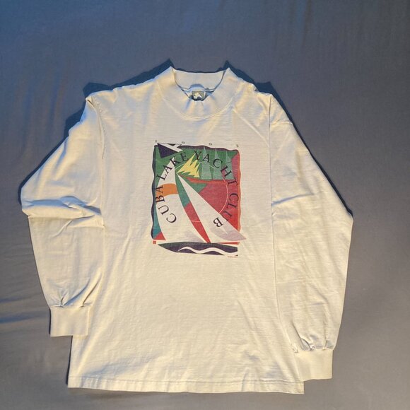 Long Sleeve Semi-Turtleneck Shit with Graphic - Size Large - Picture 2 of 9